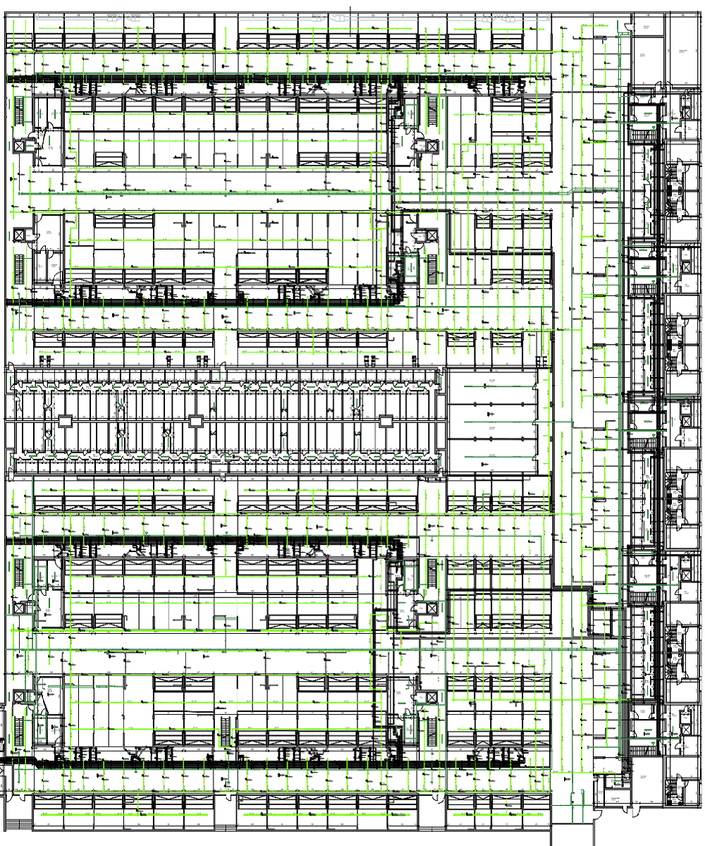 relevé des installations CVC parking scan 3D