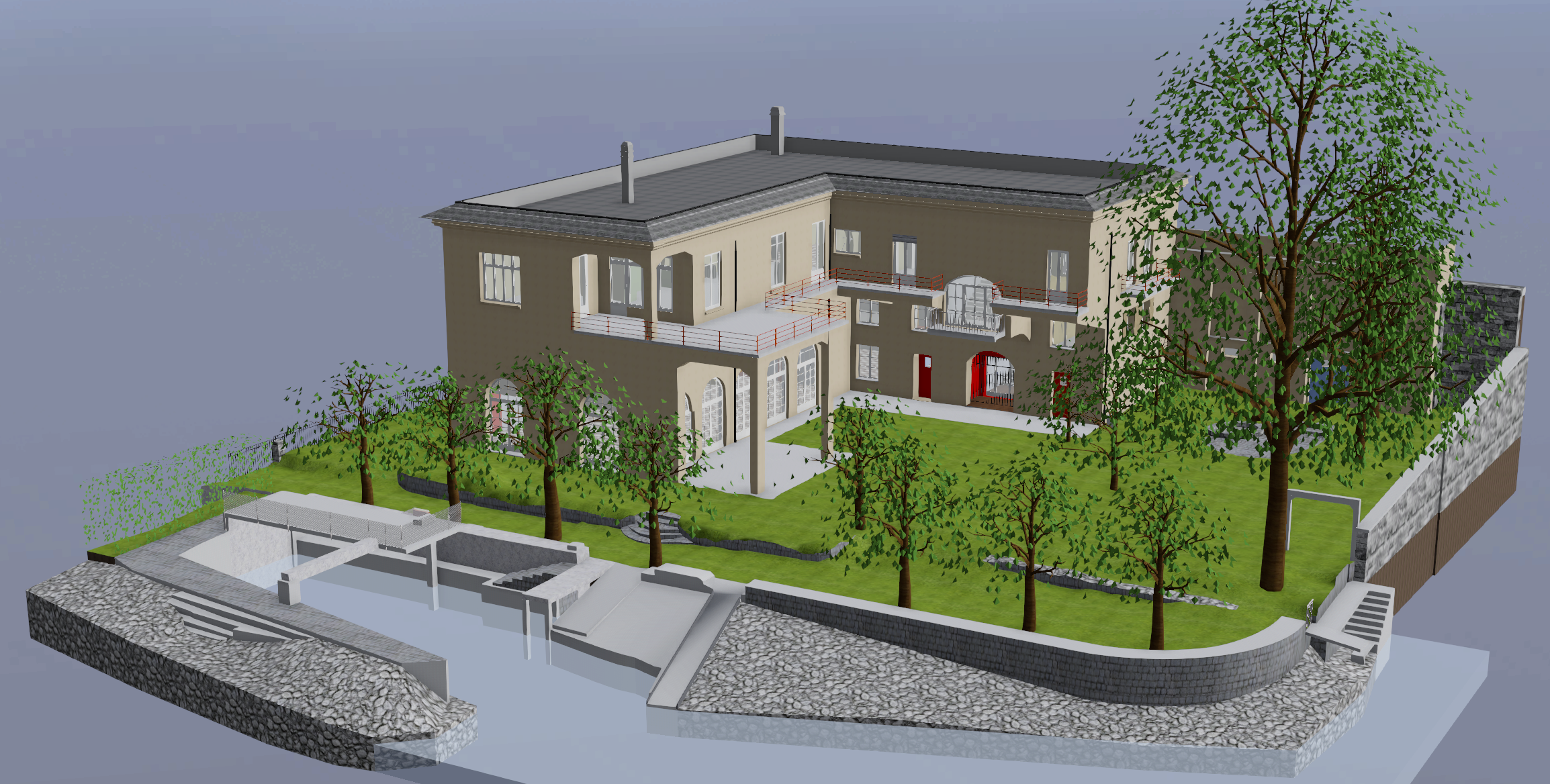 Relevé d'un bâtiment sous construction et maquette 3D pour veryfier la situation actuelle et faciliter les commandes